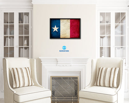 Texas Dodsons Historical Vintage Military Flag Framed Print Sign Decor Wall Art Gifts