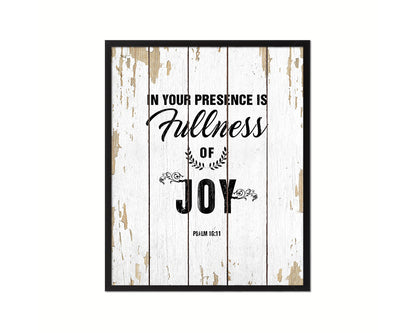 In your presence is fullness of joy Quote Framed Print Home Decor Wall Art Gifts