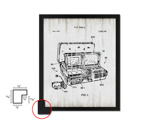 Multimedia Interface and Method Computer Vintage Patent Artwork Black Frame Print Gifts