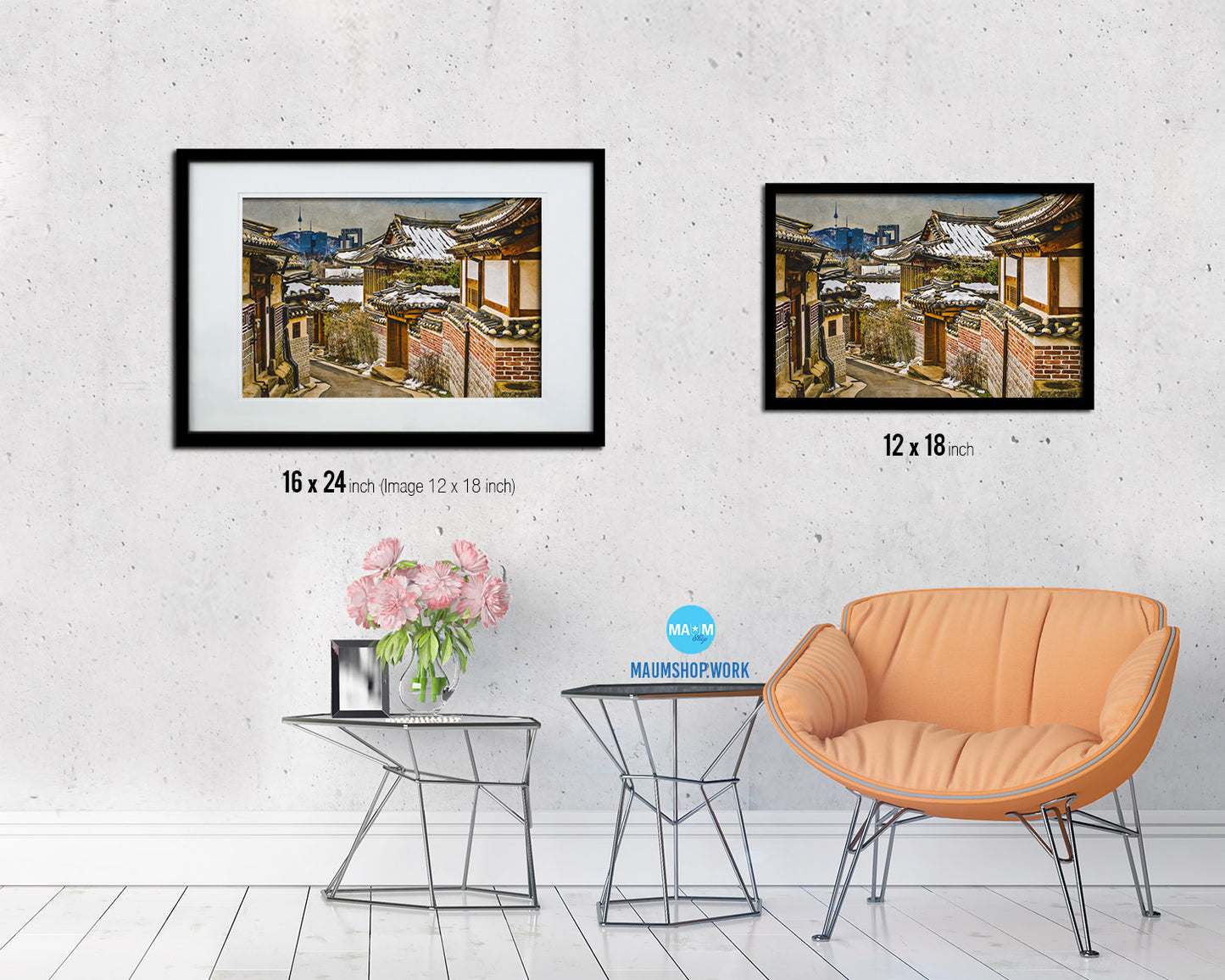 Seoul South Korea at the Bukchon Hanok historic district Landscape Art