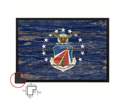 924 Fighter Group Vintage Emblem Flag Wood Frame Paper Print Wall Art Decor Gifts