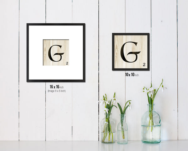Scrabble Letters G Word Art Personality Sign Framed Print Wall Art Decor Gifts