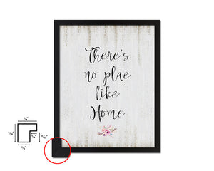 There’s no place like home Quote Wood Framed Print Wall Decor Art