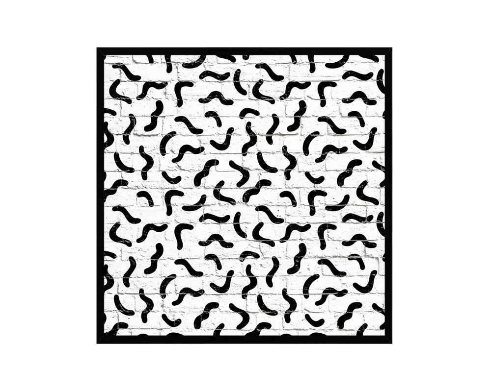 Abstract Black Artwork Wood Frame Gifts Modern Wall Decor Art Prints