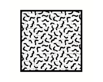 Abstract Black Artwork Wood Frame Gifts Modern Wall Decor Art Prints