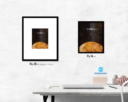 Venus Planet Prints Length of Year Watercolor Solar System Framed Print Home Decor Wall Art Gifts