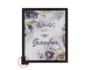 World's best grandma Quote Framed Print Wall Art Decor Gifts