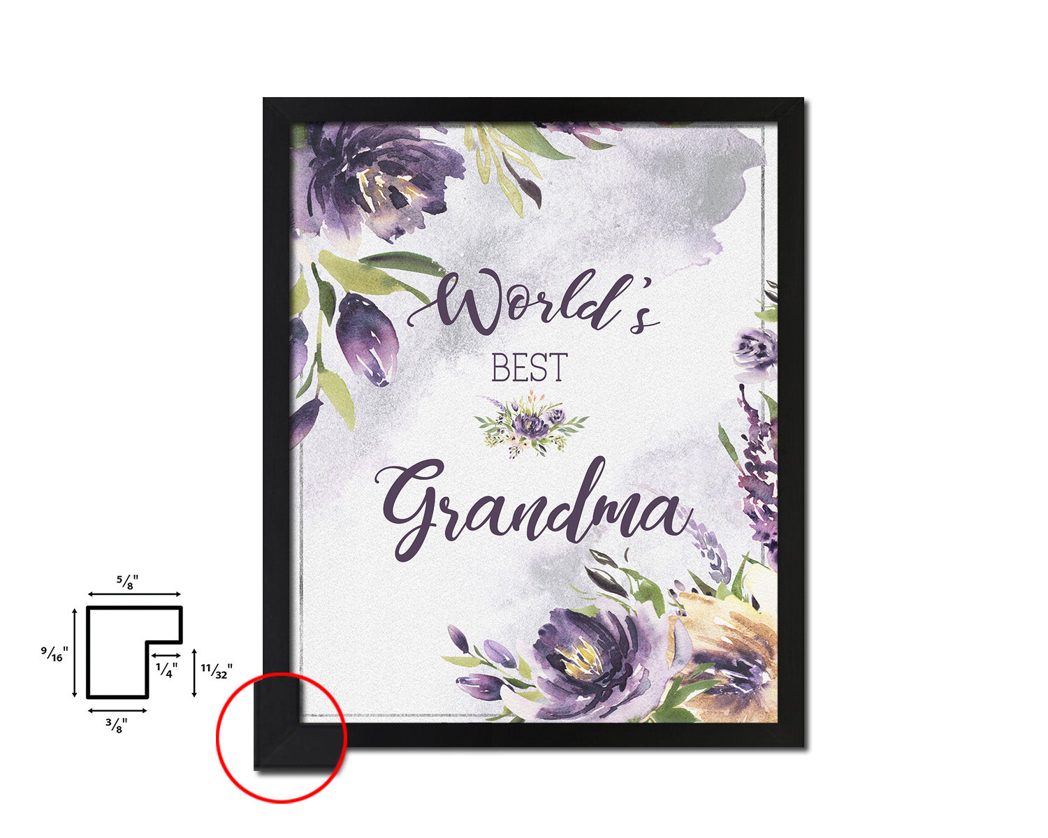 World's best grandma Mother's Day Framed Print Home Decor Wall Art Gifts