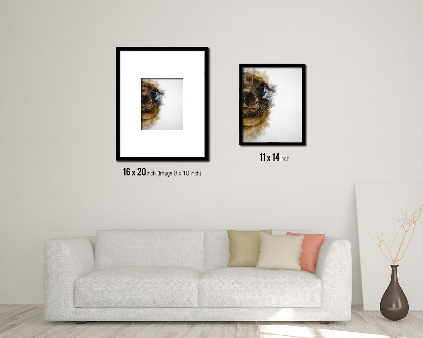 Sea Lion Animal Painting Print Framed Art Home Wall Decor Gifts