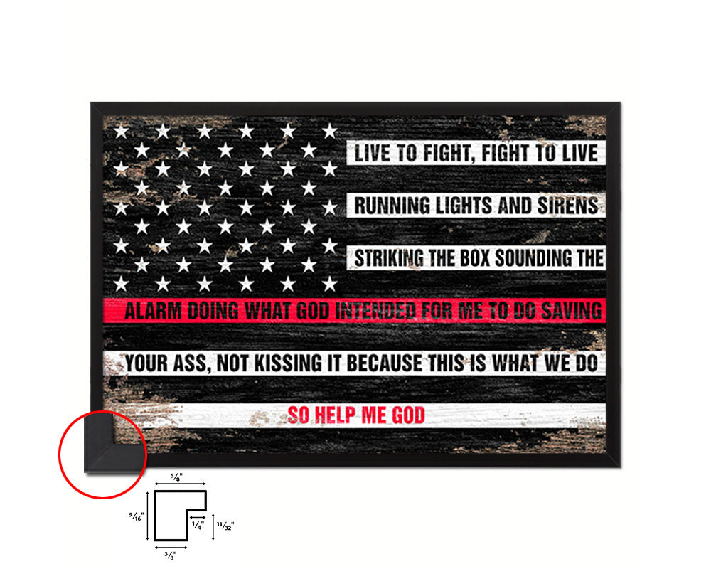 Thin Red Line Honoring Law Enforcement, Powercall Sirens Shabby Chic Military FlagArt