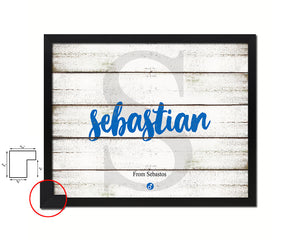 Sebastian Personalized Biblical Name Plate Art Framed Print Kids Baby Room Wall Decor Gifts