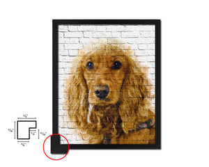 Cocker Spaniel Dog Puppy Portrait Framed Print Pet Watercolor Wall Decor Art Gifts