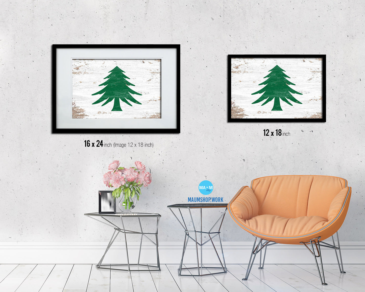 Naval & Maritime City Massachusetts State Shabby Chic Flag Framed Prints Decor Wall Art Gifts