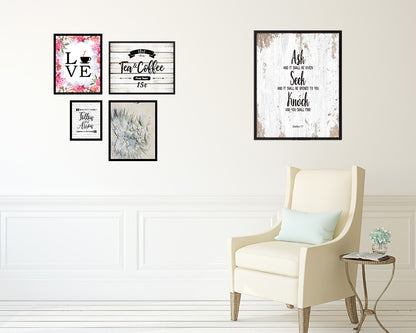 Seek and You Shall Find, Matthew 7:7 Quote Framed Print Home Decor Wall Art Gifts