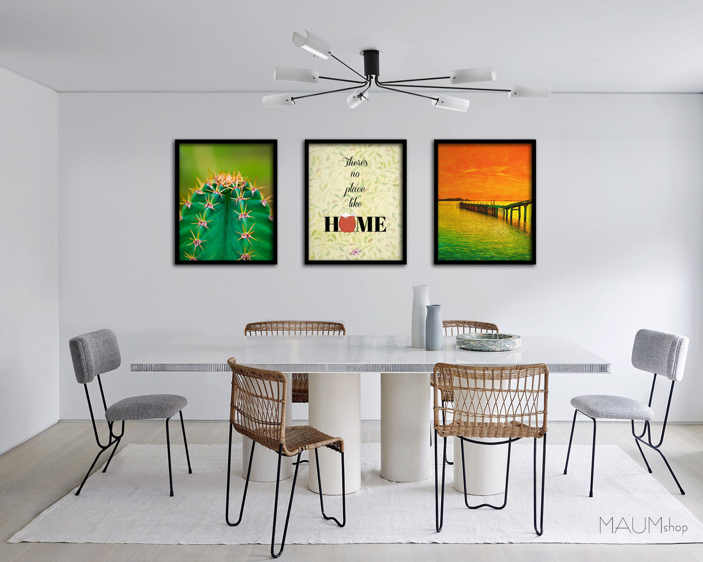 There’s no place like home Quote Framed Print Wall Decor Art Gifts