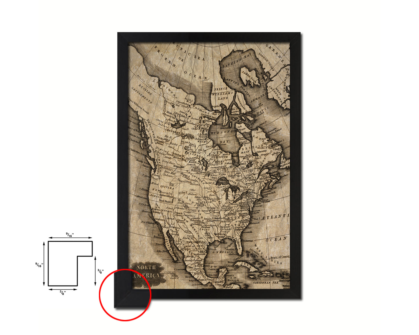 Spain Portugal and France Historical Map Wood Framed Print Art Wall Decor Gifts