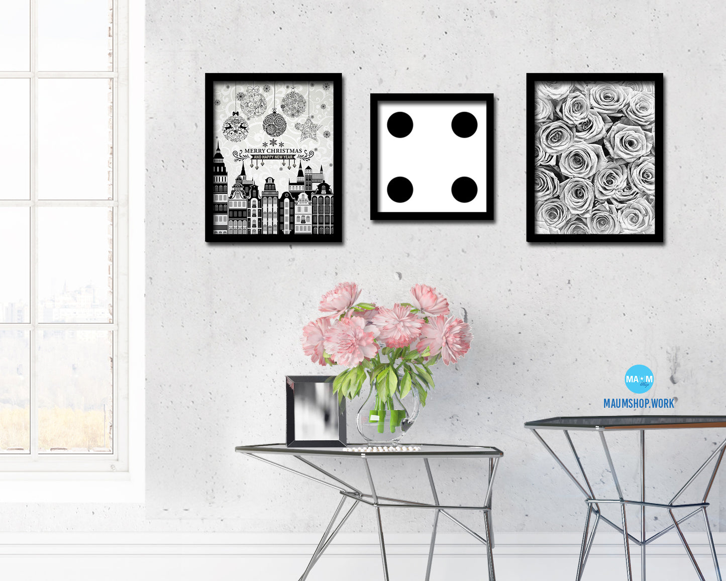 Dice 4 Punctuation Symbol Framed Print Home Decor Wall Art English Teacher Gifts