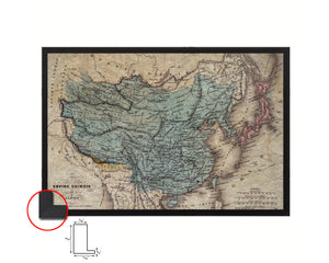 China Japan Korea Historical Map Framed Print Art Wall Decor Gifts