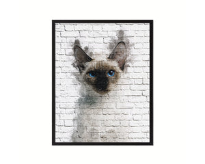 Thai Kitten Cat Kitten Portrait Framed Print Pet Home Decor Custom Watercolor Wall Art Gifts