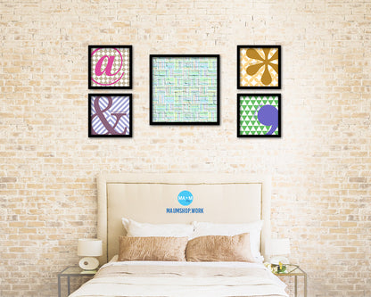 Abstract Blue Artwork Wood Frame Gifts Modern Wall Decor Art Prints