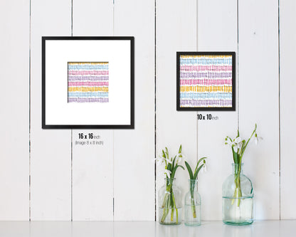 Abstract Line Artwork Wood Frame Gifts Modern Wall Decor Art Prints