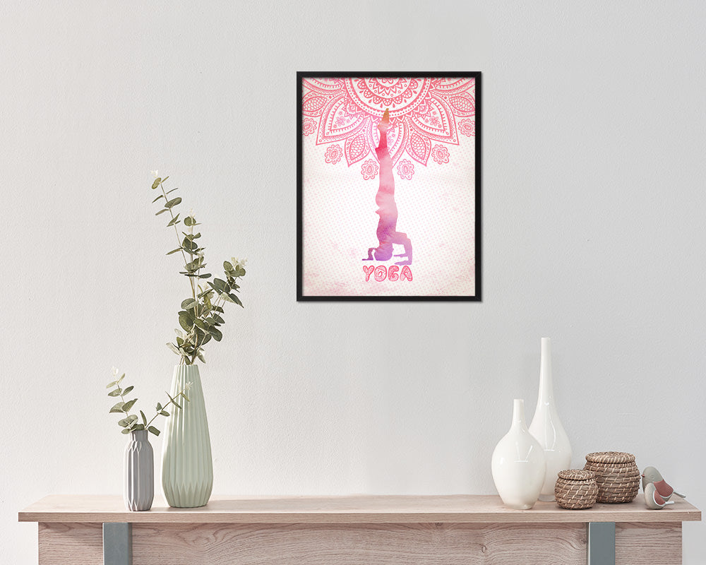 Pincha Mayurasana Forearmstand Yoga Wood Framed Print Wall Decor Art Gifts