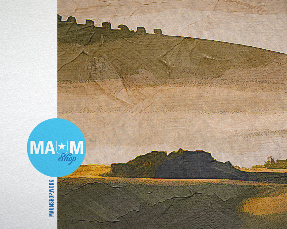 Tuscany, Italy Vineyards Artwork Painting Print Art Frame Home Wall Decor Gifts