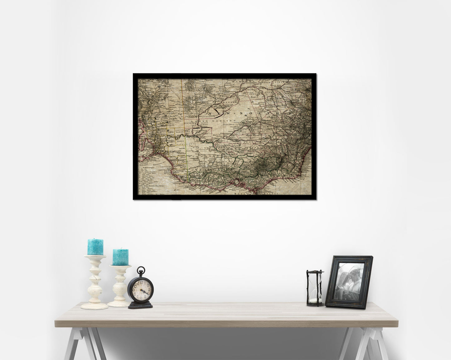 Australia Historical Map Framed Print Art Wall Decor Gifts