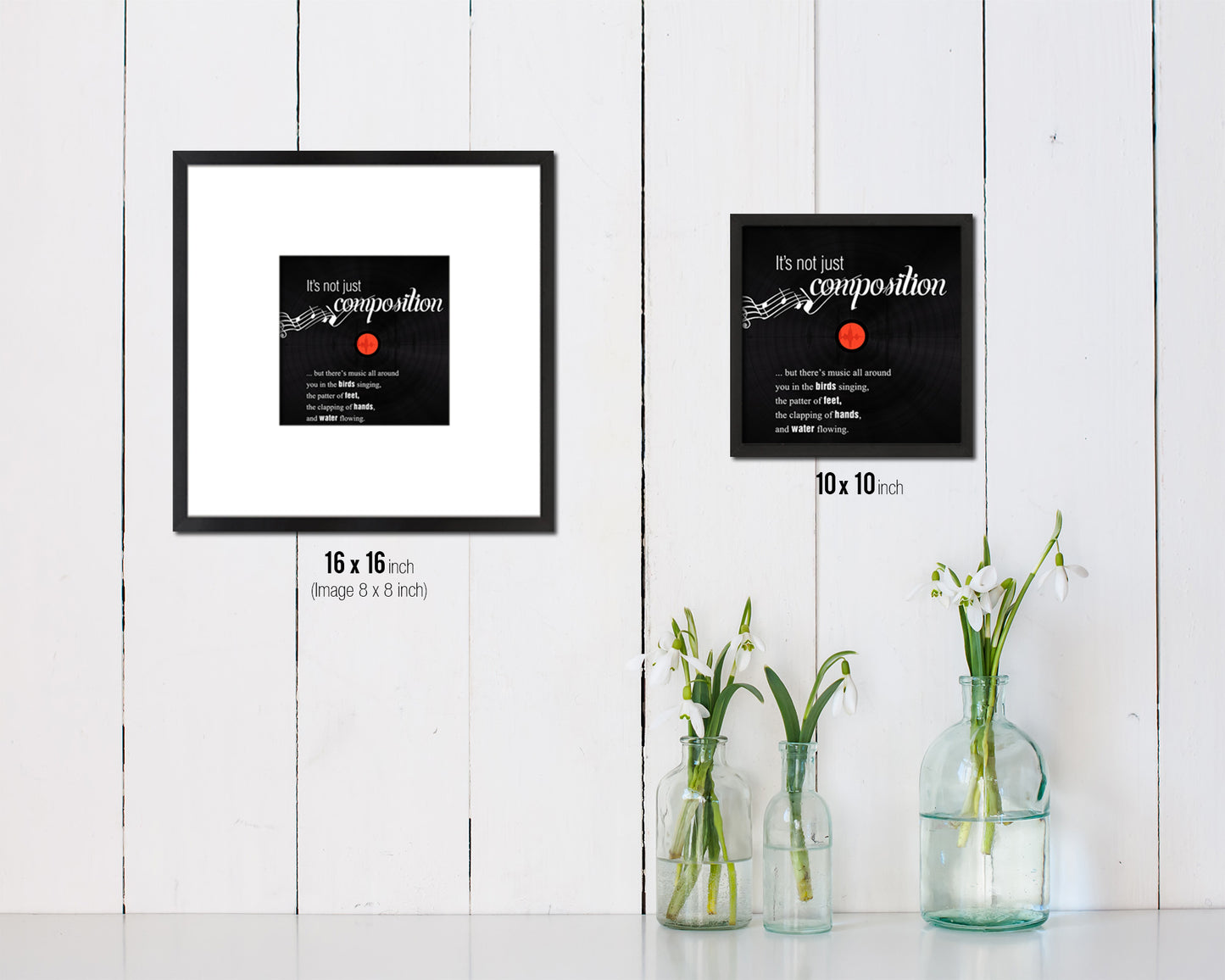 It's not just composition Modern Music Quote Framed Print  Wall Decor Art Gifts