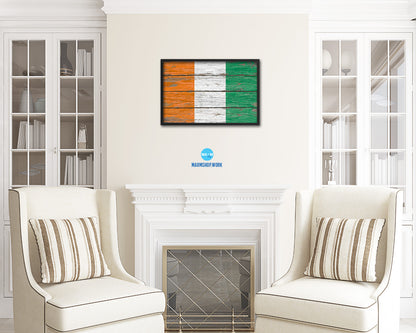 Cote D'Ivoire Country Wood Rustic National Flag Wood Framed Print Wall Art Decor Gifts
