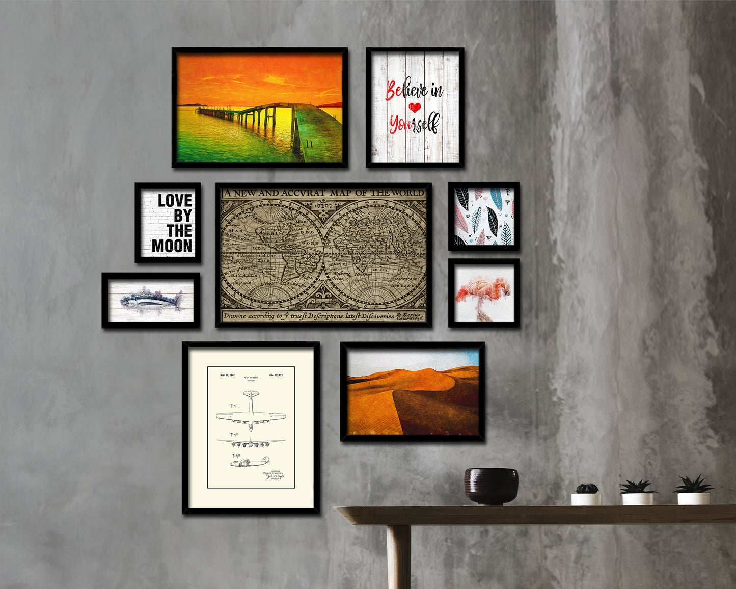 World John Speed 1635 Historical Map Framed Print Art Wall Decor Gifts