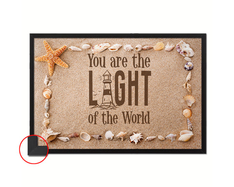 You Are the Light of The World, Matthew 5:14 Bible Verse Scripture Framed Art
