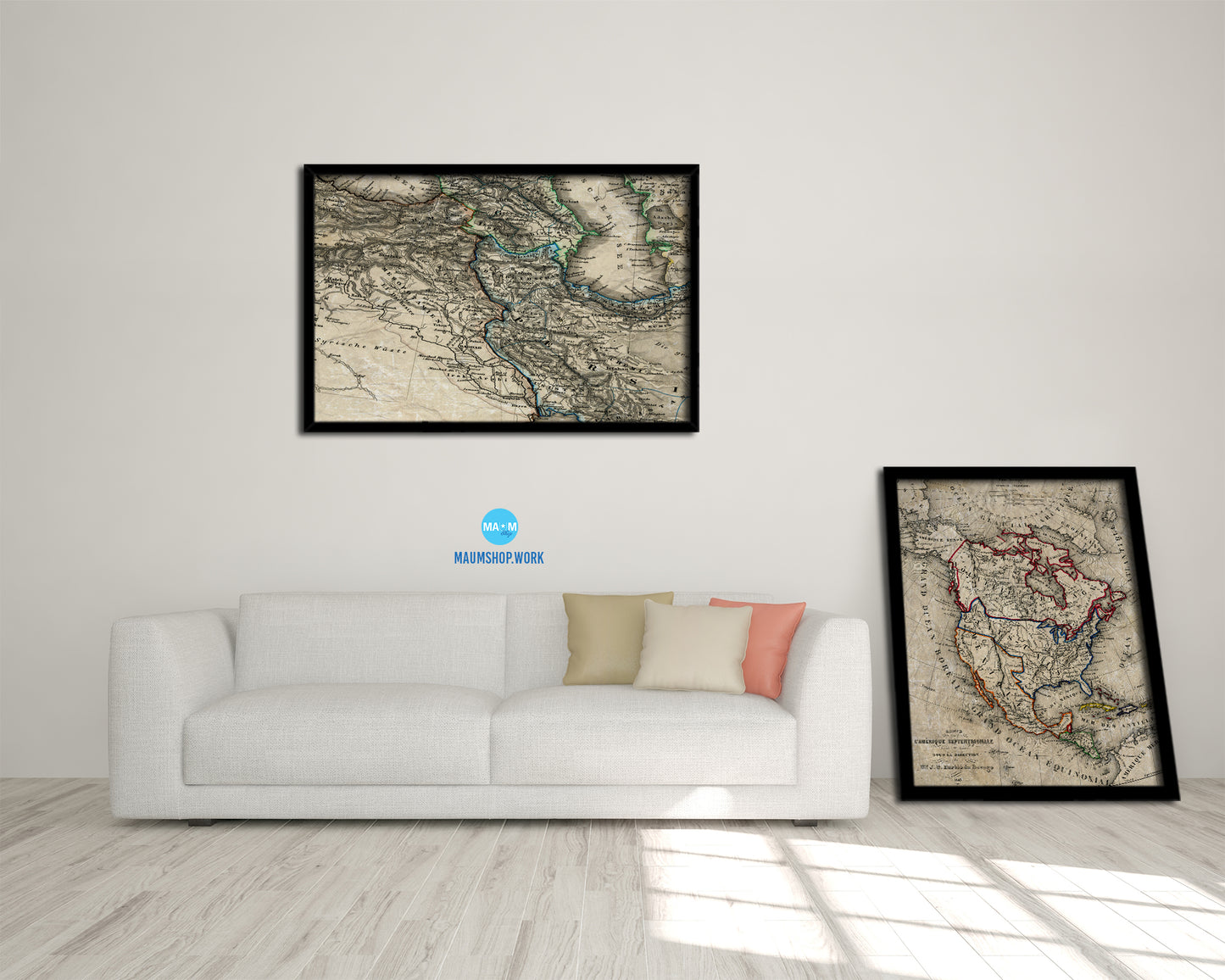 Iraq Historical Map Framed Print Art Wall Decor Gifts