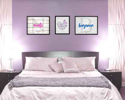 Nicole Personalized Biblical Name Plate Art Framed Print Kids Baby Room Wall Decor Gifts
