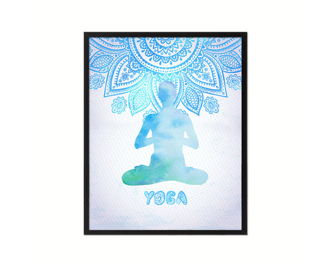 Easy Pose Sukhasana Yoga Wood Framed Print Wall Decor Art Gifts