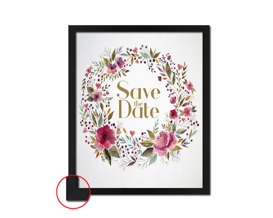 Save the Date Quote Framed Print Wall Decor Art Gifts