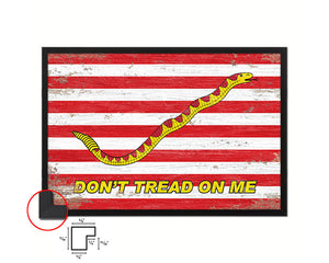 Gadsden First Navy Jacks Dont tread on Me Shabby Chic Military Flag Framed Print Art