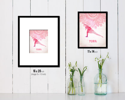 Extended Side Angle Pose Yoga Wood Framed Print Wall Decor Art Gifts