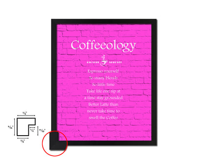 Coffeeology espresso yourself so many blends Quotes Framed Print Home Decor Wall Art Gifts