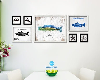 Wahoo Fish Framed Prints Modern Restaurant Sushi Bar Watercolor Wall Art Decor