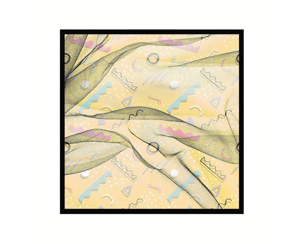 Abstract Yellow Artwork Wood Frame Gifts Modern Wall Decor Art Prints