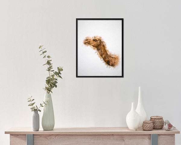 Camel Animal Painting Print Framed Art Home Wall Decor Gifts