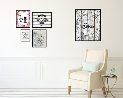 Let your light shine, Matthew 5:16 Quote Framed Print Home Decor Wall Art Gifts