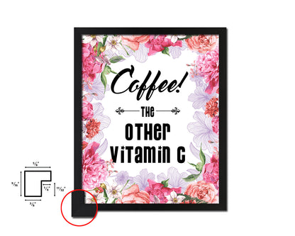 Coffee the other vitamin C Quote Framed Artwork Print Wall Decor Art Gifts
