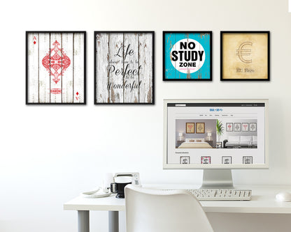 Life doesn't have to be perfect to be wonderful Quote Framed Print Home Decor Wall Art Gifts