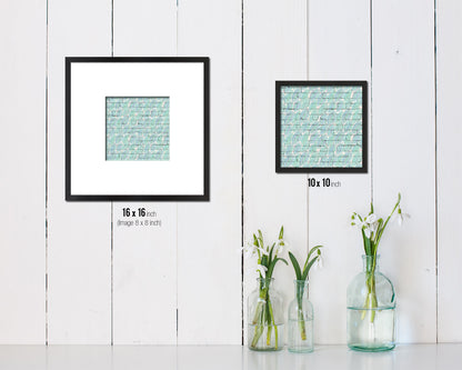 Abstract Aqua Artwork Wood Frame Gifts Modern Wall Decor Art Prints