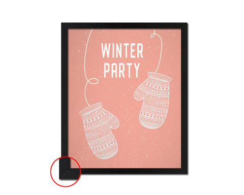 Winter Party Quote Framed Print Wall Decor Art Gifts