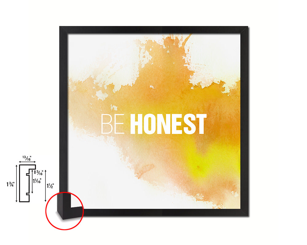 Be Honest Quote Framed Print Home Decor Wall Art Gifts
