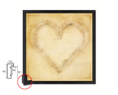 Heart Punctuation Symbol Framed Print Home Decor Wall Art English Teacher Gifts