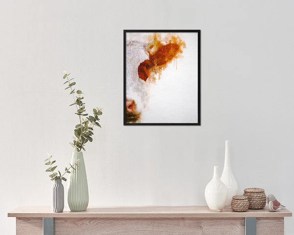 Cow Animal Painting Print Framed Art Home Wall Decor Gifts